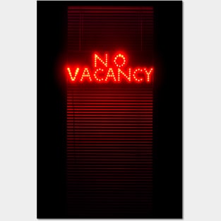 No Vacancy Sign in Red Posters and Art